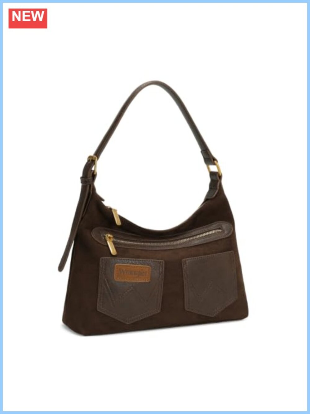 Faux Suede Hobo Bag Women Slouchy Shoulder Purse with Crossbody Strap
